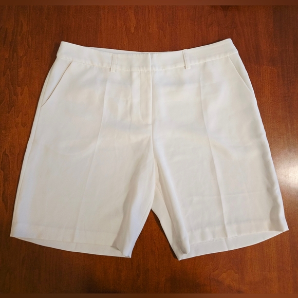 Amanda Uprichard Pants - Amanda Uprichard White Dress Shorts Golf Caddy Cut Sz Large